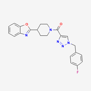 molecular formula C22H20FN5O2 B4905143 2-(1-{[1-(4-fluorobenzyl)-1H-1,2,3-triazol-4-yl]carbonyl}-4-piperidinyl)-1,3-benzoxazole 