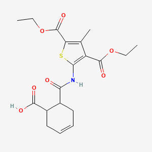 6-{[3,5-Bis(ethoxycarbonyl)-4-methylthiophen-2-yl]carbamoyl}cyclohex-3-ene-1-carboxylic acid