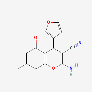 2-amino-4-(3-furyl)-7-methyl-5-oxo-5,6,7,8-tetrahydro-4H-chromene-3-carbonitrile