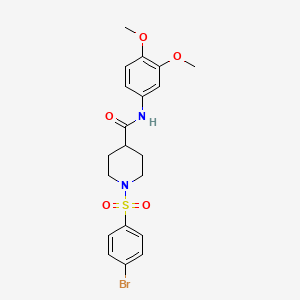 molecular formula C20H23BrN2O5S B4905177 1-[(4-bromophenyl)sulfonyl]-N-(3,4-dimethoxyphenyl)-4-piperidinecarboxamide 