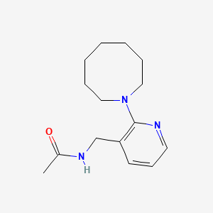 N-{[2-(1-azocanyl)-3-pyridinyl]methyl}acetamide