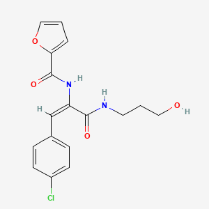 N-(2-(4-chlorophenyl)-1-{[(3-hydroxypropyl)amino]carbonyl}vinyl)-2-furamide