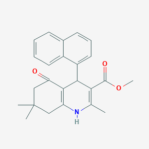 molecular formula C24H25NO3 B4905200 methyl 2,7,7-trimethyl-4-(1-naphthyl)-5-oxo-1,4,5,6,7,8-hexahydro-3-quinolinecarboxylate 