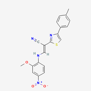 3-[(2-methoxy-4-nitrophenyl)amino]-2-[4-(4-methylphenyl)-1,3-thiazol-2-yl]acrylonitrile