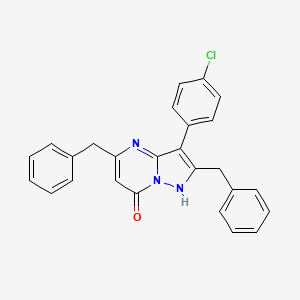 2,5-dibenzyl-3-(4-chlorophenyl)pyrazolo[1,5-a]pyrimidin-7(4H)-one