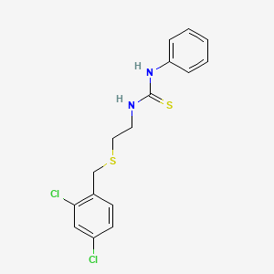 N-{2-[(2,4-dichlorobenzyl)thio]ethyl}-N'-phenylthiourea