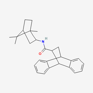 N-(1,7,7-trimethylbicyclo[2.2.1]hept-2-yl)tetracyclo[6.6.2.0~2,7~.0~9,14~]hexadeca-2,4,6,9,11,13-hexaene-15-carboxamide