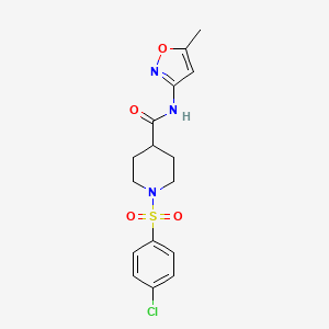 1-[(4-chlorophenyl)sulfonyl]-N-(5-methyl-3-isoxazolyl)-4-piperidinecarboxamide