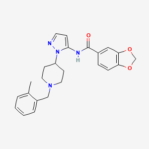 N-{1-[1-(2-methylbenzyl)-4-piperidinyl]-1H-pyrazol-5-yl}-1,3-benzodioxole-5-carboxamide