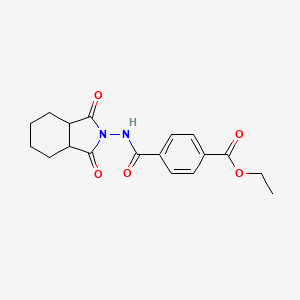 ethyl 4-{[(1,3-dioxooctahydro-2H-isoindol-2-yl)amino]carbonyl}benzoate