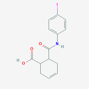 molecular formula C14H14INO3 B4905348 6-{[(4-iodophenyl)amino]carbonyl}-3-cyclohexene-1-carboxylic acid 