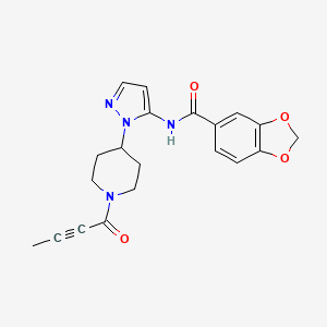 N-{1-[1-(2-butynoyl)-4-piperidinyl]-1H-pyrazol-5-yl}-1,3-benzodioxole-5-carboxamide