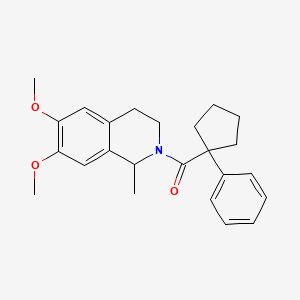 6,7-dimethoxy-1-methyl-2-[(1-phenylcyclopentyl)carbonyl]-1,2,3,4-tetrahydroisoquinoline