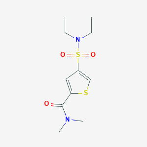 molecular formula C11H18N2O3S2 B4905375 4-[(diethylamino)sulfonyl]-N,N-dimethyl-2-thiophenecarboxamide 