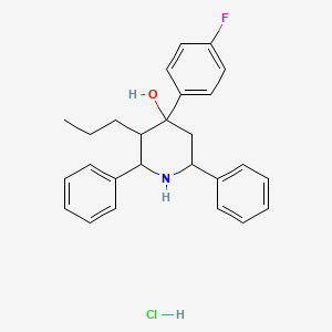 molecular formula C26H29ClFNO B4905397 4-(4-fluorophenyl)-2,6-diphenyl-3-propyl-4-piperidinol hydrochloride 