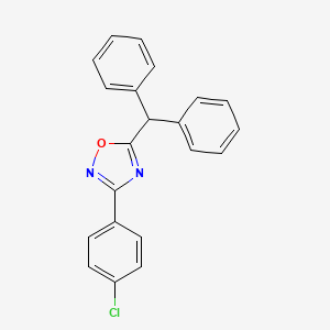 3-(4-chlorophenyl)-5-(diphenylmethyl)-1,2,4-oxadiazole