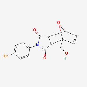 molecular formula C15H12BrNO4 B4905422 4-(4-bromophenyl)-1-(hydroxymethyl)-10-oxa-4-azatricyclo[5.2.1.0~2,6~]dec-8-ene-3,5-dione 