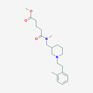 molecular formula C22H34N2O3 B4905425 methyl 5-[methyl({1-[2-(2-methylphenyl)ethyl]-3-piperidinyl}methyl)amino]-5-oxopentanoate 