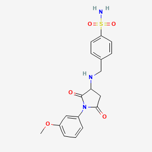 4-({[1-(3-methoxyphenyl)-2,5-dioxo-3-pyrrolidinyl]amino}methyl)benzenesulfonamide