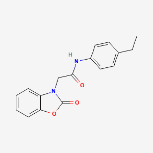 molecular formula C17H16N2O3 B4905441 N-(4-ethylphenyl)-2-(2-oxo-1,3-benzoxazol-3(2H)-yl)acetamide 