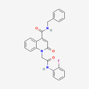 N-benzyl-1-{2-[(2-fluorophenyl)amino]-2-oxoethyl}-2-oxo-1,2-dihydro-4-quinolinecarboxamide