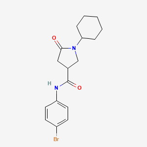 N-(4-bromophenyl)-1-cyclohexyl-5-oxo-3-pyrrolidinecarboxamide