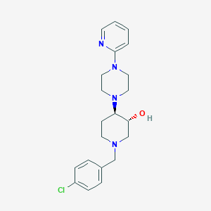 (3R*,4R*)-1-(4-chlorobenzyl)-4-[4-(2-pyridinyl)-1-piperazinyl]-3-piperidinol