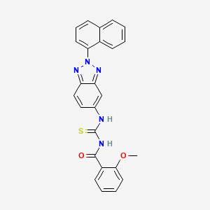 2-methoxy-N-({[2-(1-naphthyl)-2H-1,2,3-benzotriazol-5-yl]amino}carbonothioyl)benzamide