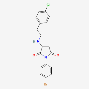 1-(4-Bromophenyl)-3-{[2-(4-chlorophenyl)ethyl]amino}pyrrolidine-2,5-dione