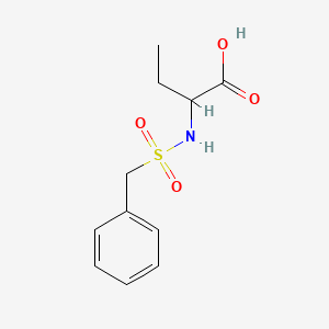 molecular formula C11H15NO4S B4905525 2-[(benzylsulfonyl)amino]butanoic acid 