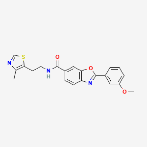 molecular formula C21H19N3O3S B4905526 2-(3-methoxyphenyl)-N-[2-(4-methyl-1,3-thiazol-5-yl)ethyl]-1,3-benzoxazole-6-carboxamide 