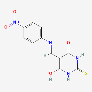 5-{[(4-nitrophenyl)amino]methylene}-2-thioxodihydro-4,6(1H,5H)-pyrimidinedione