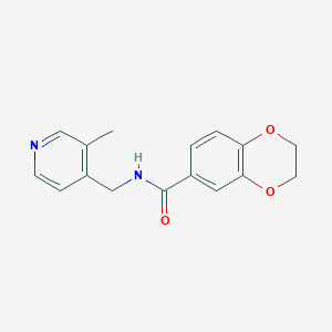 N-[(3-methyl-4-pyridinyl)methyl]-2,3-dihydro-1,4-benzodioxine-6-carboxamide trifluoroacetate