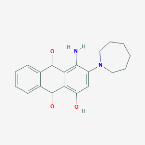 molecular formula C20H20N2O3 B4905628 1-amino-2-(1-azepanyl)-4-hydroxyanthra-9,10-quinone 