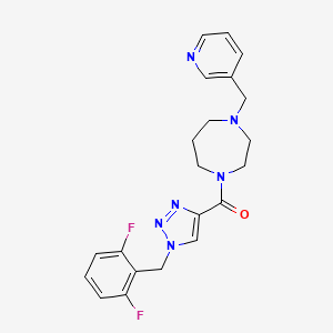 molecular formula C21H22F2N6O B4905629 1-{[1-(2,6-difluorobenzyl)-1H-1,2,3-triazol-4-yl]carbonyl}-4-(3-pyridinylmethyl)-1,4-diazepane 