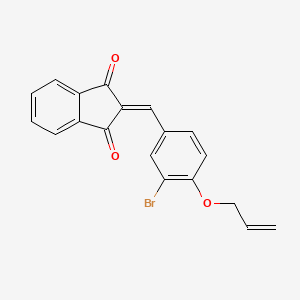 molecular formula C19H13BrO3 B4905636 2-[4-(allyloxy)-3-bromobenzylidene]-1H-indene-1,3(2H)-dione 