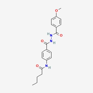 N-(4-{[2-(4-methoxybenzoyl)hydrazino]carbonyl}phenyl)pentanamide