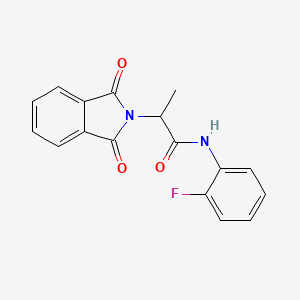 2-(1,3-dioxo-1,3-dihydro-2H-isoindol-2-yl)-N-(2-fluorophenyl)propanamide