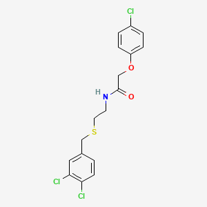 molecular formula C17H16Cl3NO2S B4905650 2-(4-chlorophenoxy)-N-{2-[(3,4-dichlorobenzyl)thio]ethyl}acetamide 