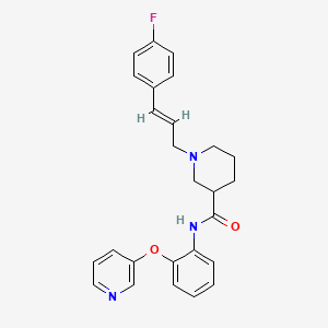 1-[(2E)-3-(4-fluorophenyl)-2-propen-1-yl]-N-[2-(3-pyridinyloxy)phenyl]-3-piperidinecarboxamide