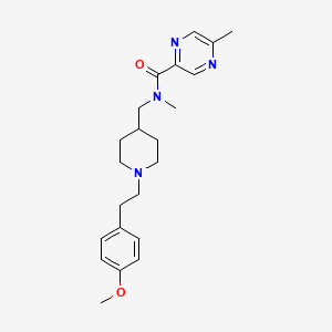 molecular formula C22H30N4O2 B4905678 N-({1-[2-(4-methoxyphenyl)ethyl]-4-piperidinyl}methyl)-N,5-dimethyl-2-pyrazinecarboxamide 