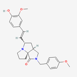 (3aS*,5S*,9aS*)-5-[(E)-2-(4-hydroxy-3-methoxyphenyl)vinyl]-2-(4-methoxybenzyl)hexahydro-7H-pyrrolo[3,4-g]pyrrolizin-1(2H)-one