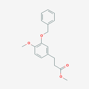 molecular formula C18H20O4 B049057 Methyl 3-(4-methoxy-3-phenylmethoxyphenyl)propanoate CAS No. 6305-53-9