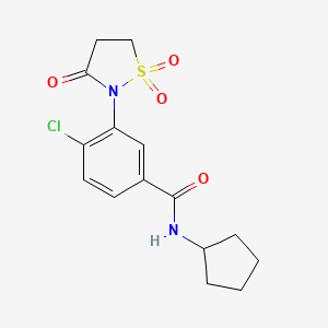 4-chloro-N-cyclopentyl-3-(1,1-dioxido-3-oxo-2-isothiazolidinyl)benzamide