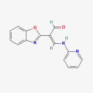 molecular formula C15H11N3O2 B4905716 2-(1,3-benzoxazol-2-yl)-3-(2-pyridinylamino)acrylaldehyde 