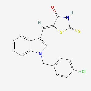 5-{[1-(4-chlorobenzyl)-1H-indol-3-yl]methylene}-2-thioxo-1,3-thiazolidin-4-one