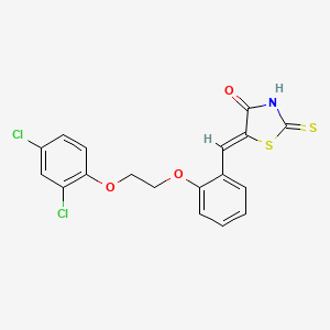 5-{2-[2-(2,4-dichlorophenoxy)ethoxy]benzylidene}-2-thioxo-1,3-thiazolidin-4-one