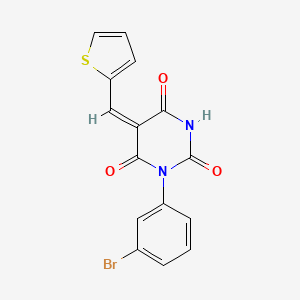 1-(3-bromophenyl)-5-(2-thienylmethylene)-2,4,6(1H,3H,5H)-pyrimidinetrione