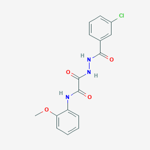 molecular formula C16H14ClN3O4 B4905762 2-[2-(3-chlorobenzoyl)hydrazino]-N-(2-methoxyphenyl)-2-oxoacetamide 