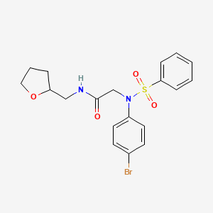 N~2~-(4-bromophenyl)-N~2~-(phenylsulfonyl)-N-(tetrahydrofuran-2-ylmethyl)glycinamide